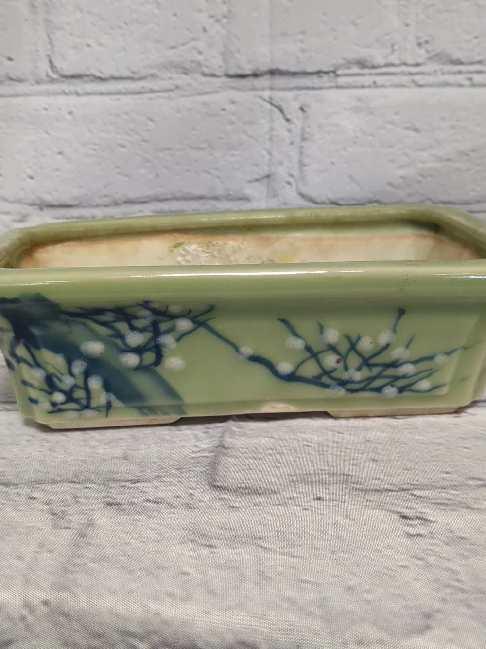 Vintage Japan 1930s Ceramic Stoneware Bonsai Planter Pottery